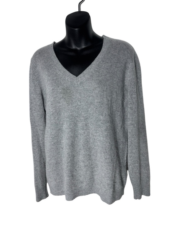 Nordstrom Tops - Nordstrom women’s medium 100% cashmere gray soft v neck sweater shirt